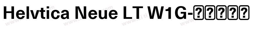 Helvtica Neue LT W1G字体转换